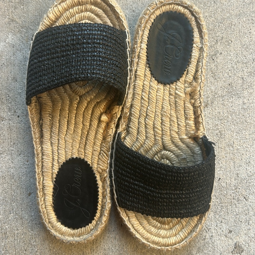 New! J Crew Valencia Espadrille Black 6 - Picture 9 of 12